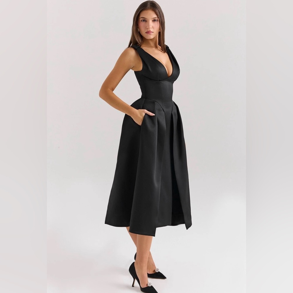 House of CB Black Midi Dress